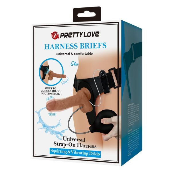 Pretty Love Oher Harness Briefs-Squirting & Vibrating Dildo Set-Strap On