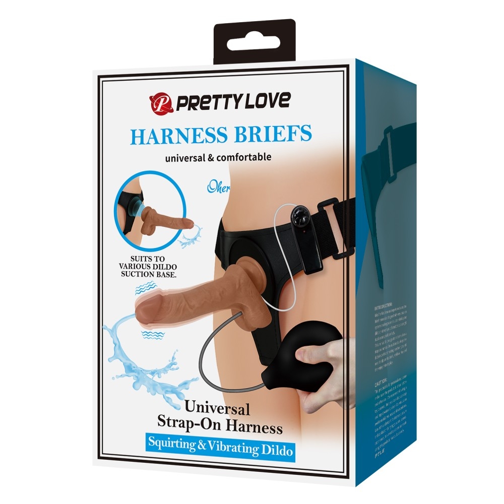 Pretty Love Oher Harness Briefs-Squirting & Vibrating Dildo Set-Strap On