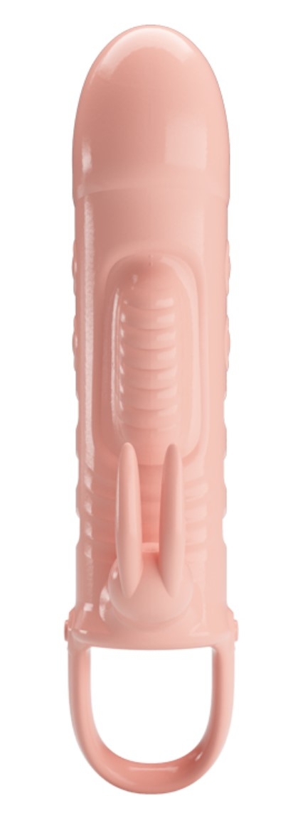 Sloane Penis Extender with Vibrations, + 2.5 cm, TPR - Flesh - Image 4