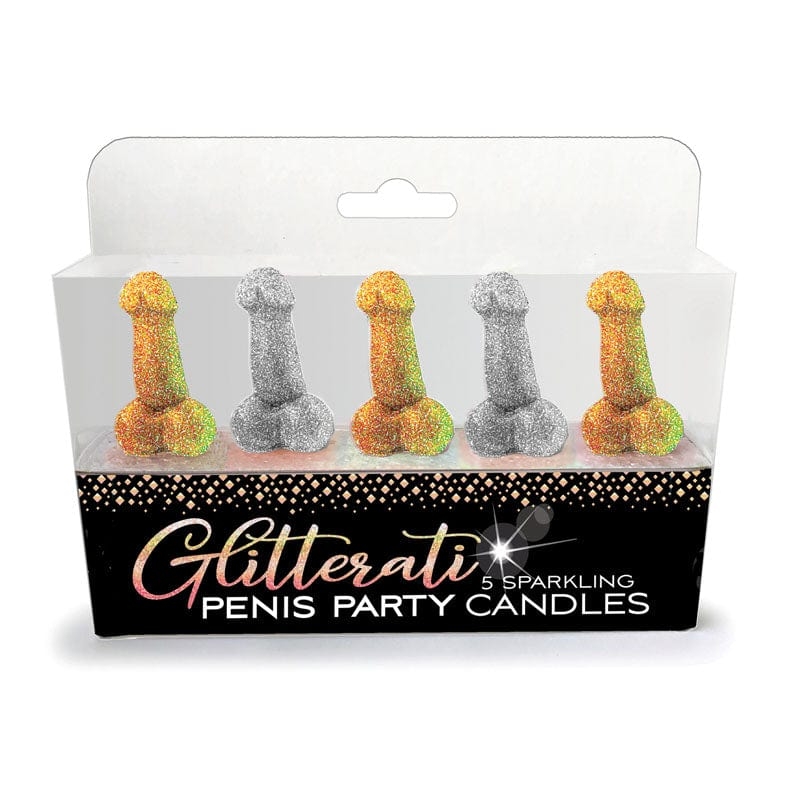 Set of 5 Glitter Penis Candles