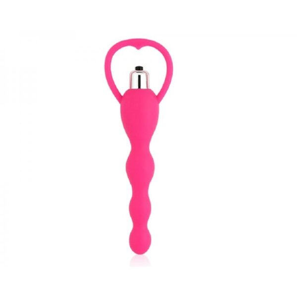 Silkey Anal Balls 10 Vibration Modes Silicone, Pink - 17 cm
