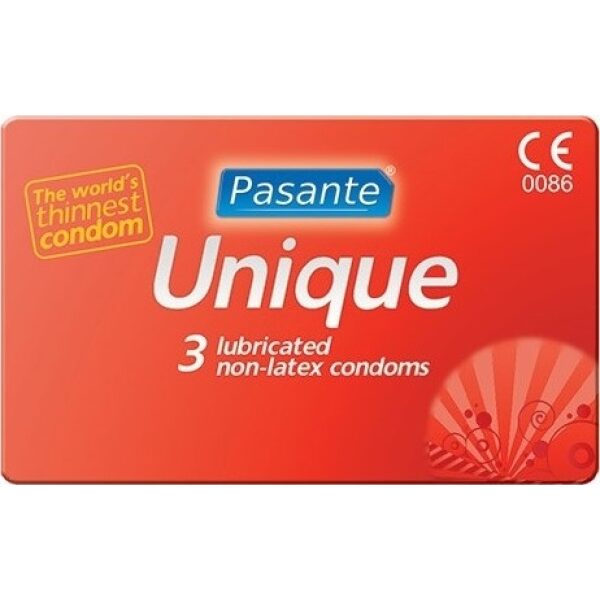 Unique Non-Latex Through Condom, 60 mm-3 pcs