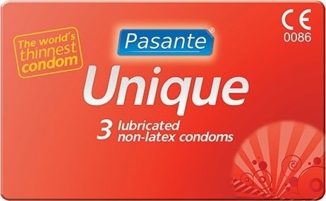 Unique Non-Latex Through Condom, 60 mm-3 pcs