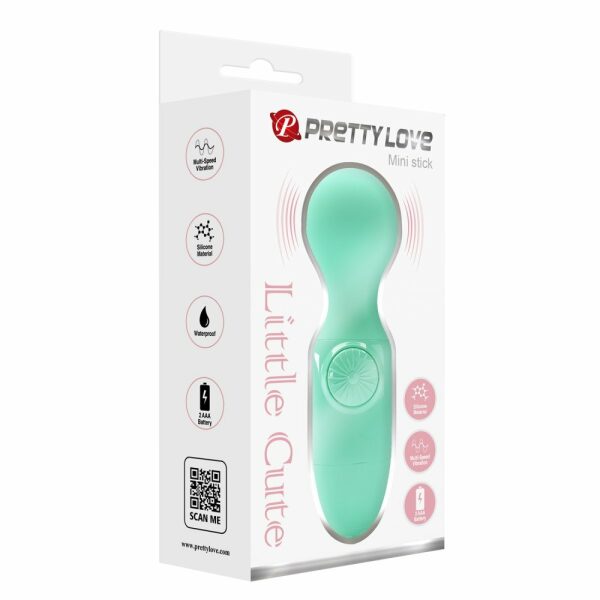 Pretty Love Mini Vibrating Silicone Stick - Green