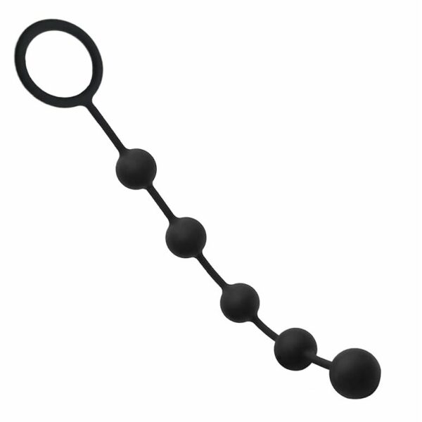 Anal Beads Cipher Beads, Silicone, Black, 34 cm