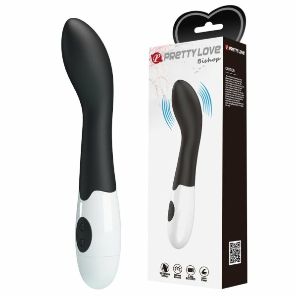 Pretty Love Bishop, Silicone G-Spot Vibrator - Black