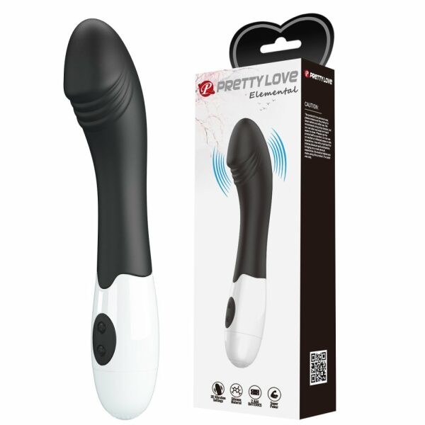 Pretty Love-Elemental Silicone G-Spot Vibrator - Black