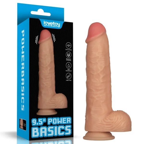 9.5'' Rechargeable Vibrating Dual Density PVC Power Cock