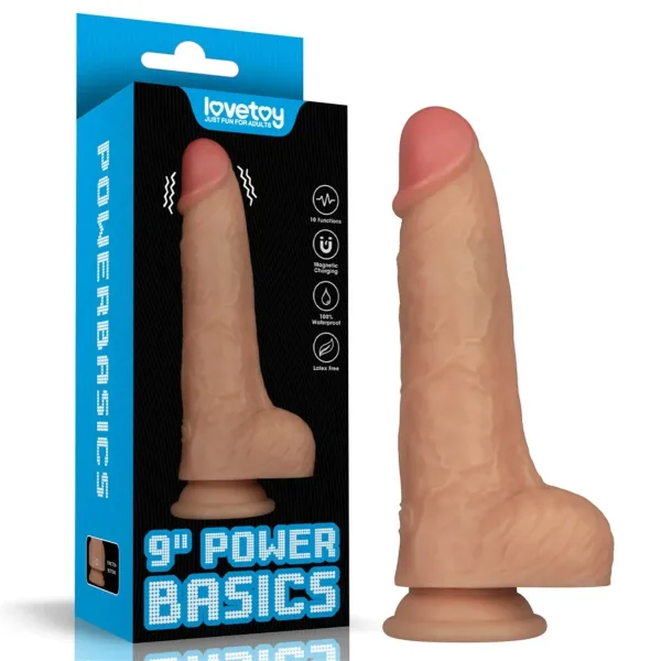 9'' Rechargeable Vibrating Dual Density PVC Power Cock