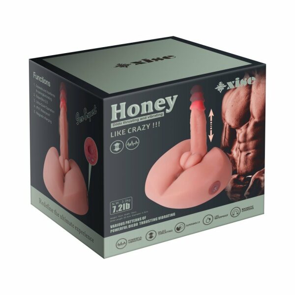 Honey Ass Masturbator and Rechargeable Dildo Thrusting and Vibrating