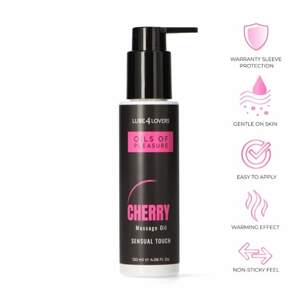 Oil of Pleasure, Cherry Hot Massage Oil, 120 ml