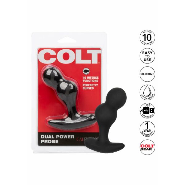 COLT Vibrating Silicone USB Rechargeable, Dual Power Anal Probe