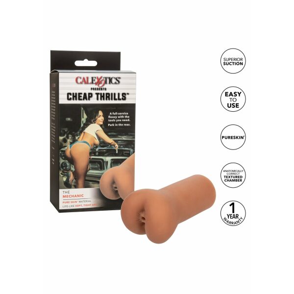 Cheap Thrills The Mechanic-Ultra life-like Pure Skin Male Masturbation Stroker - Caramel