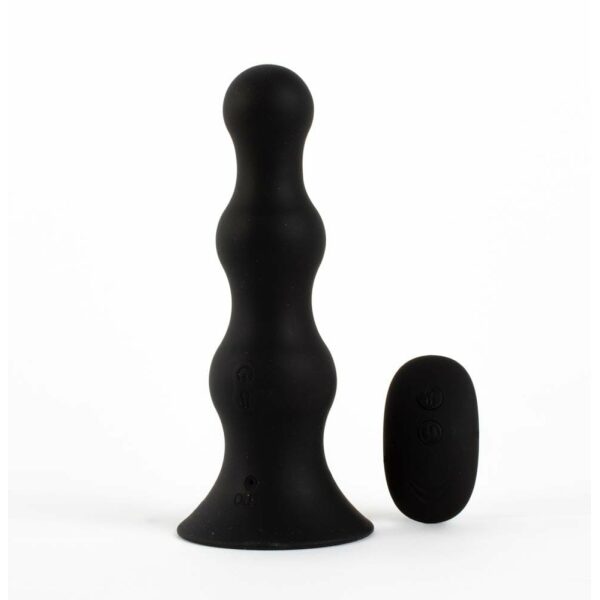 Automatic Inflatable, Remote Control, Silicone Butt Plug - Black