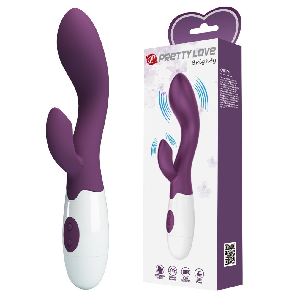 Pretty Love - Brighty G- Spot Rabbit Silicone Vibrator-Purple II