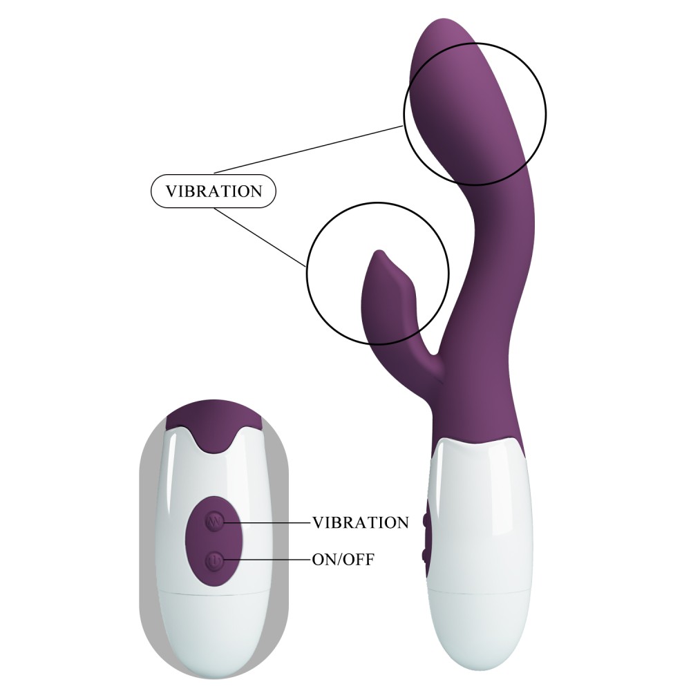 Pretty Love - Brighty G- Spot Rabbit Silicone Vibrator-Purple II - Image 4