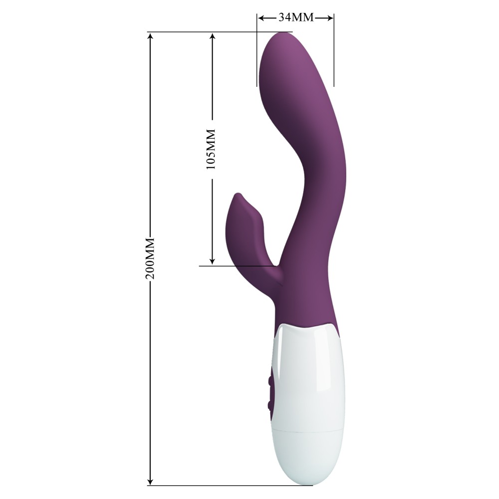 Pretty Love - Brighty G- Spot Rabbit Silicone Vibrator-Purple II - Image 2