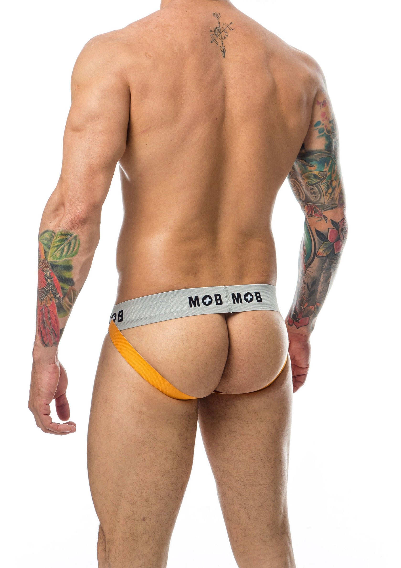 MOB Stripe Classic Jock Strap - Orange - Image 5