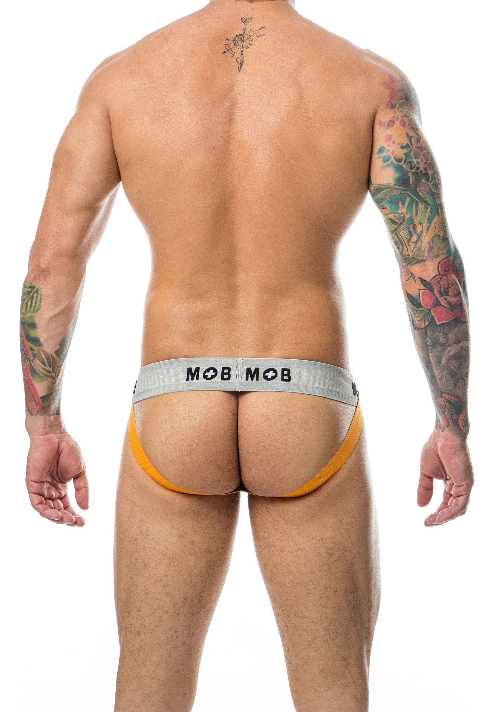 MOB Stripe Classic Jock Strap - Orange - Image 4