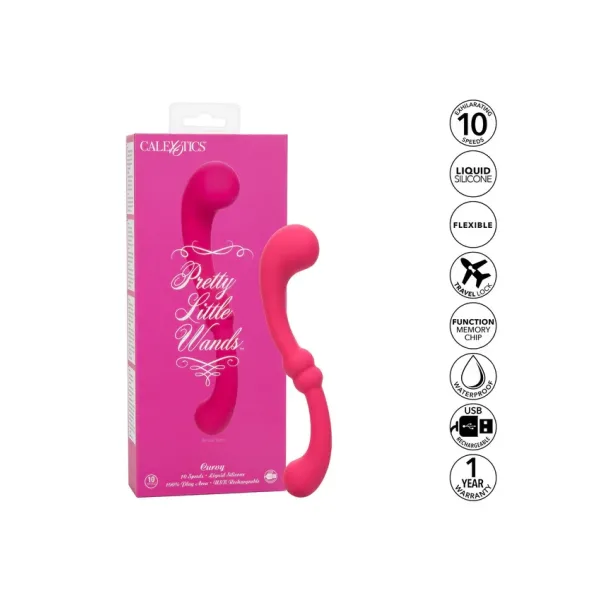 Pretty Little Wands Curvy, Double Rechargeable Silicone Vibrator
