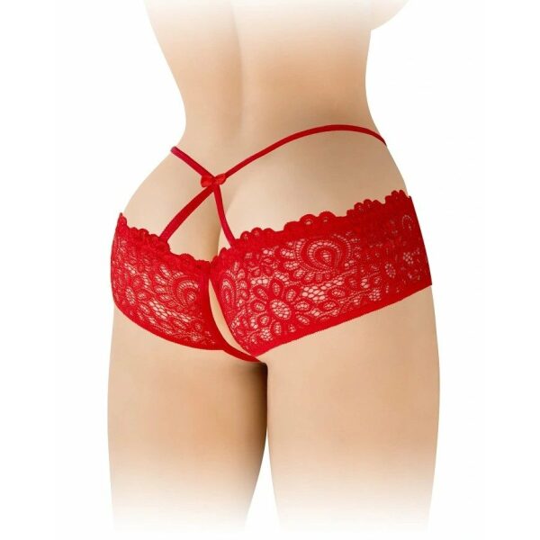 Celia Crotchless Bikini, Red, S-L