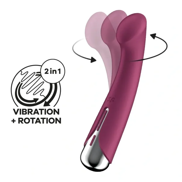 Satisfyer-Spinning G-Spot 1, Rotating & Vibrating Stimulator - Burgundy