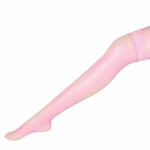 Fishnet Stockings, Pink, S/M