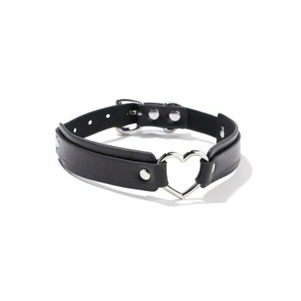 Choker Fetish Love Punk Heart, Black