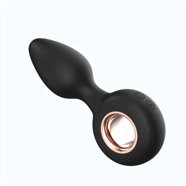 Leo Anal Vibrator, 12 Vibration Modes, Silicone, USB, Black, 12 cm