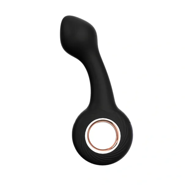 Ken Anal Vibrator, 12 Vibration Modes, Silicone, USB, Black, 13.8 cm