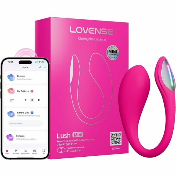 Lovense - Lush Mini, Controlled G Spot Rechargeable Silicone Egg Vibrator