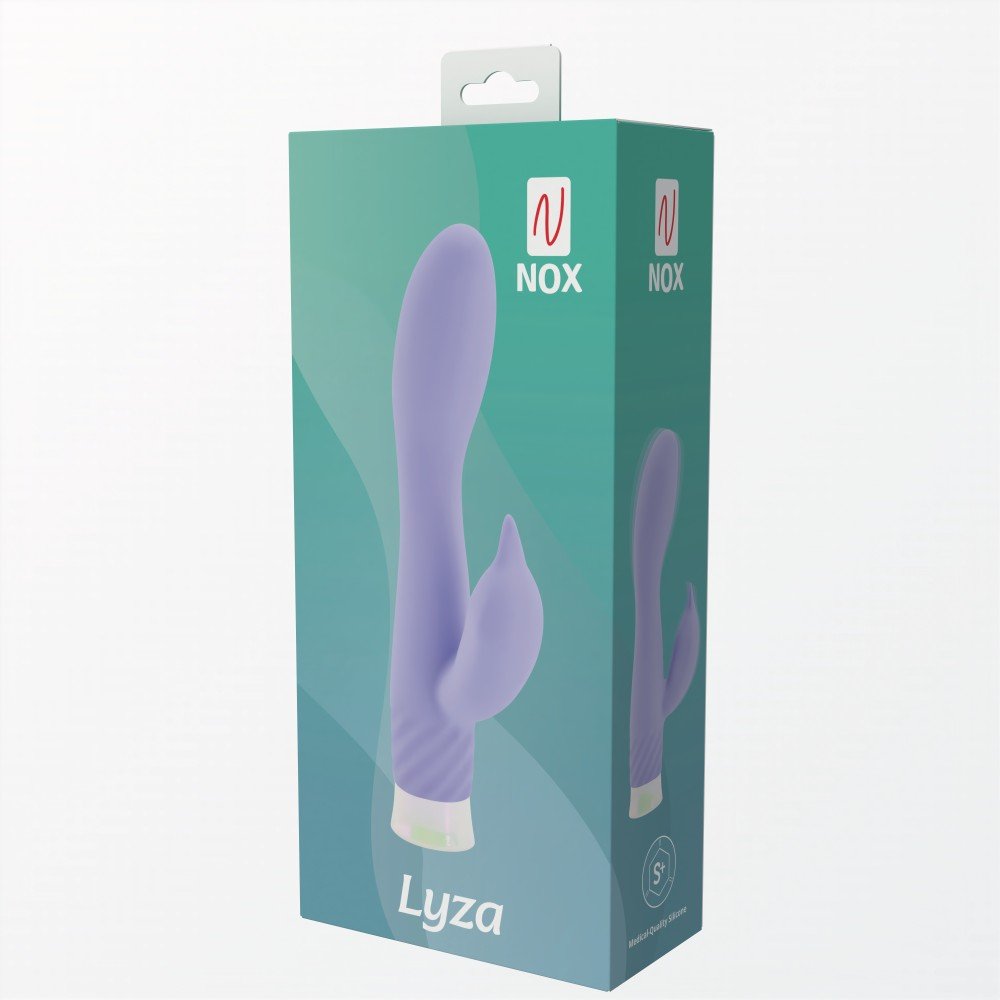 NOX Lyza, Rechargeable, Rabbit G-Spot Silicone Vibrator - Purple