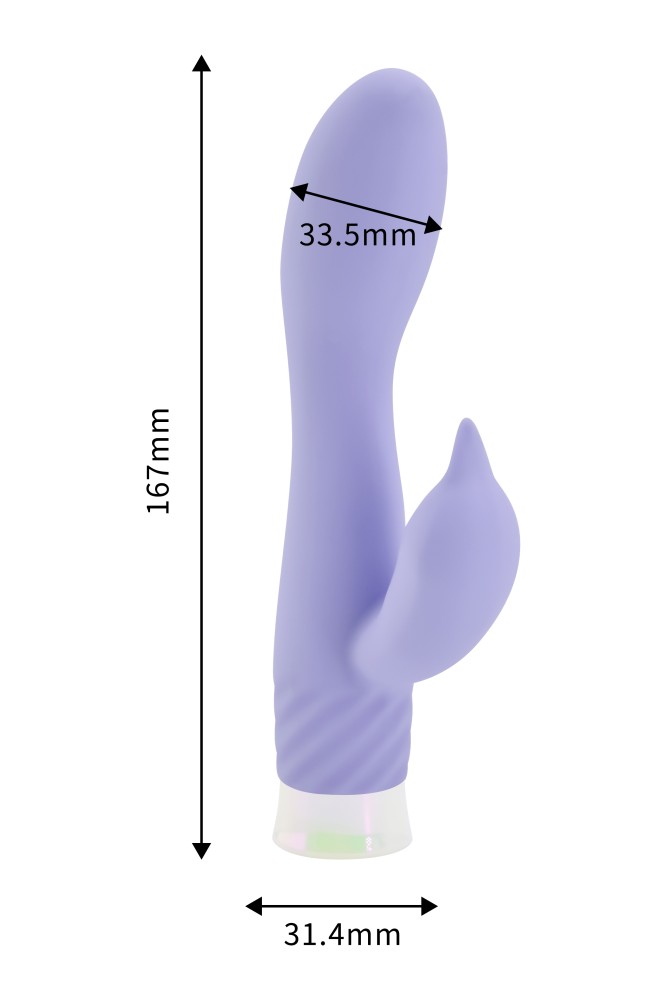 NOX Lyza, Rechargeable, Rabbit G-Spot Silicone Vibrator - Purple - Image 2