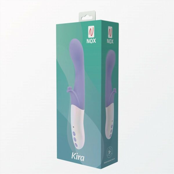 NOX Kira, Rechargeable, G-Spot & Clitoris Silicone Vibrator - Purple