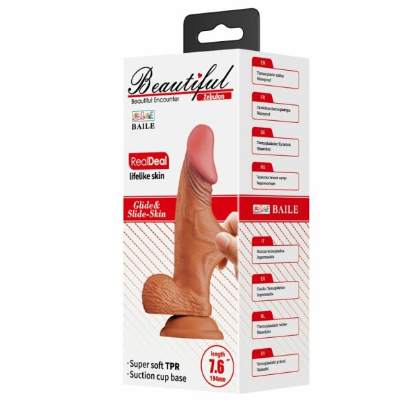 Beautiful Zebulon 7,6" Dildo - Brown