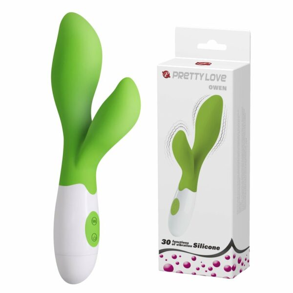 Pretty Love - Owen, Clitoris Stimulant, G-spot, Rabbit Vibrator-Green