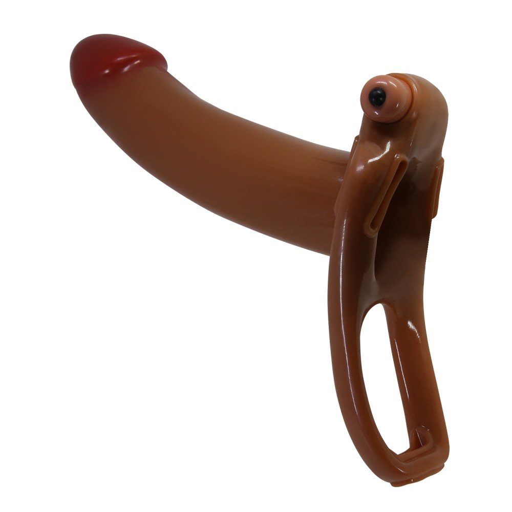 Pretty Love Bradden Harness Briefs with Hollow Vibrating Dildo Set - Brown - Image 6