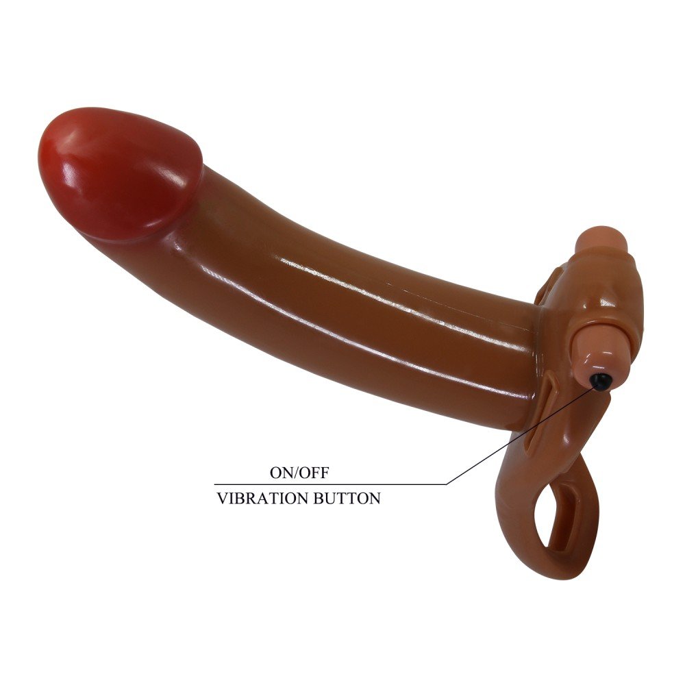 Pretty Love Bradden Harness Briefs with Hollow Vibrating Dildo Set - Brown - Image 4