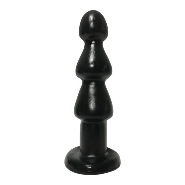 Porter Anal Dildo with Suction Cup, PVC, Black, 23.5 cm