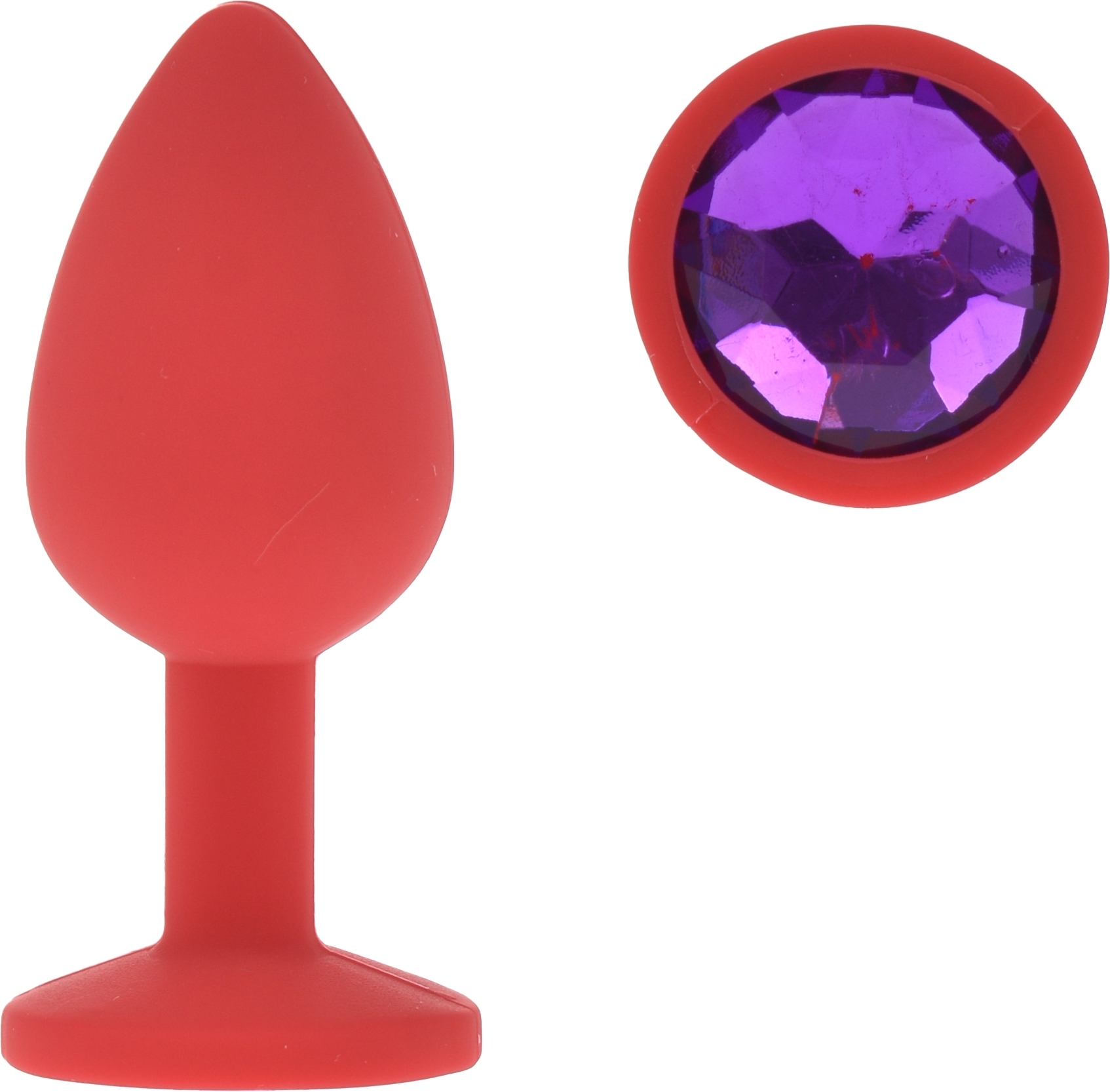 Anal Silicone Color Buttplug Small With Crystal Base / Assorted Colors - Image 16