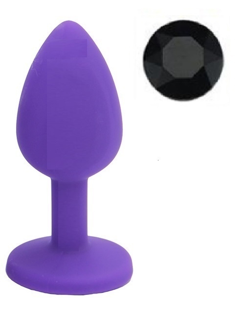 Anal Silicone Color Buttplug Small With Crystal Base / Assorted Colors - Image 13
