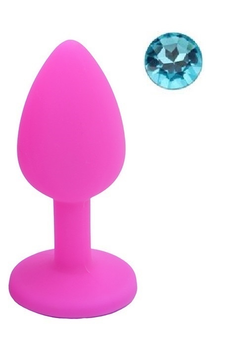 Anal Silicone Color Buttplug Small With Crystal Base / Assorted Colors - Image 10