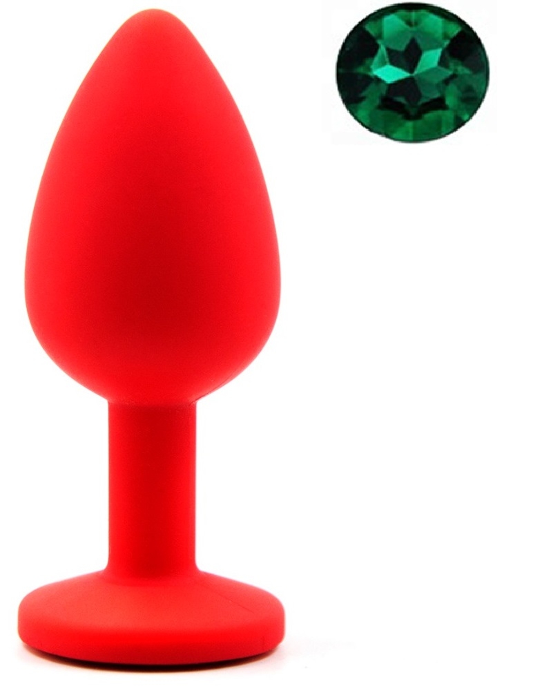Anal Silicone Color Buttplug Small With Crystal Base / Assorted Colors - Image 8