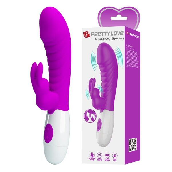 Pretty Love - Naugthy Bunny, Clitoris Stimulant, G-spot, Rabbit Vibrator-Purple 1