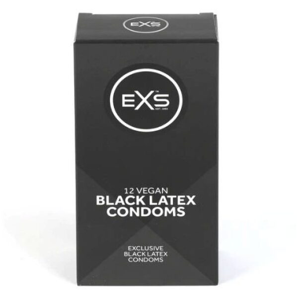 EXS Comfy Fit Black Latex Condoms - 12 Pack