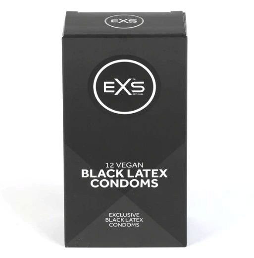 EXS Comfy Fit Black Latex Condoms - 12 Pack