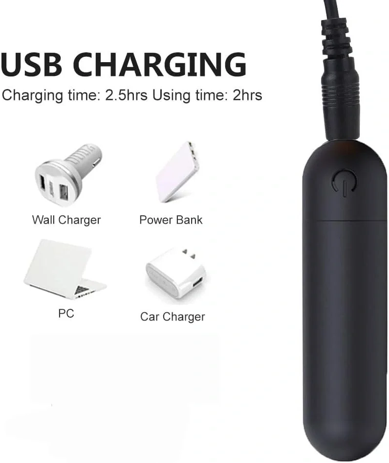 VibeX Mini Bullet, 10 Vibration Modes, ABS, USB, Black, 7.5 cm - Image 3