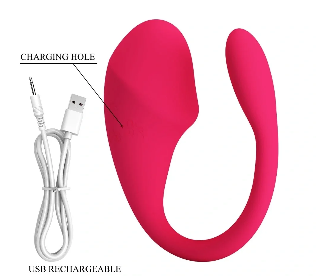 Pretty Love - Thalia Vibrator Egg, Bluetooth Control, Mobile App, Silicone, USB, Pink - Image 4