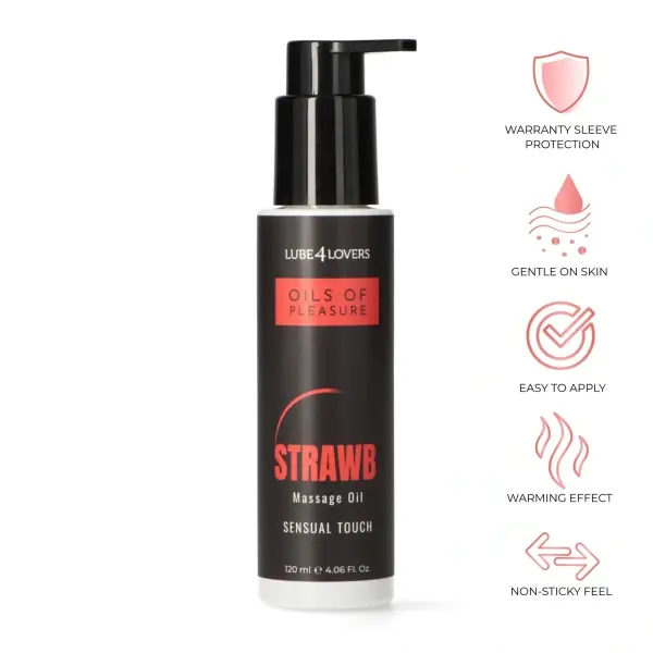 Oil of Pleasure, Strawberry Hot Massage Oil, 120 ml