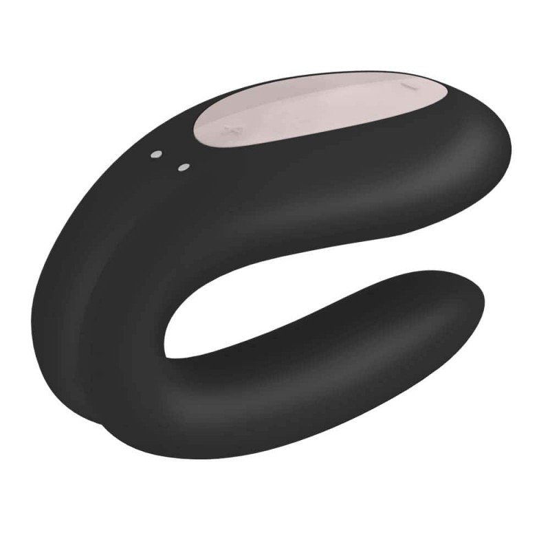 Satisfyer-Double Joy Rechargeable App Controlled Long Distance, Vibrator - Black - Image 3